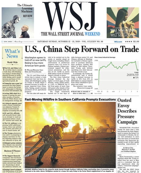 The Wall Street Journal - 12 - 13.10.2019 🇺🇸