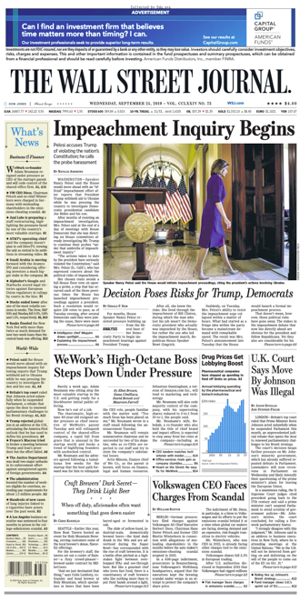 The Wall Street Journal – 25.09.2019 🇺🇸