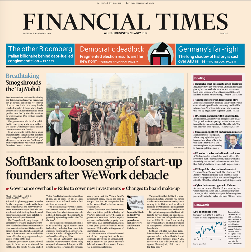 Financial Times Europe – 05.11.2019 🇪🇺