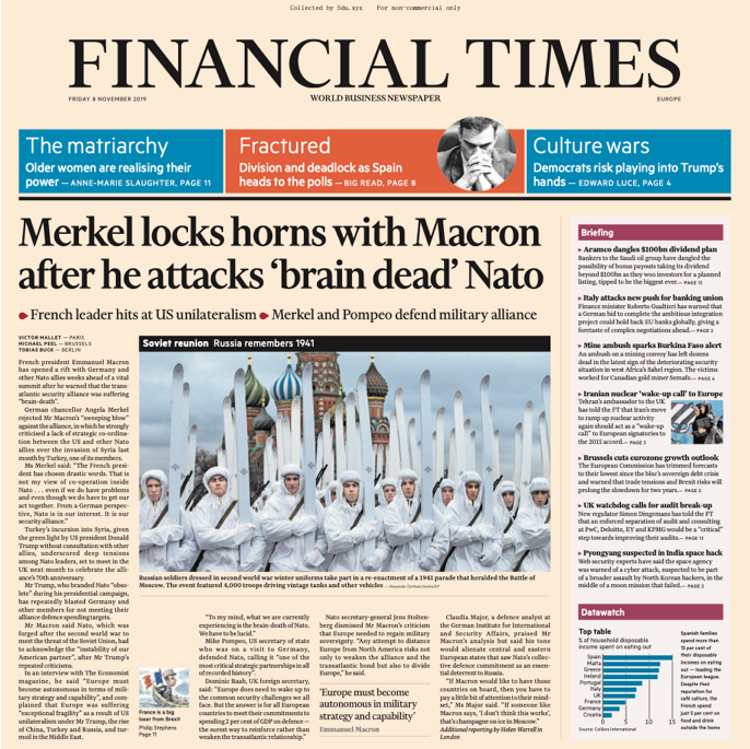Financial Times Europe – 08.11.2019 🇪🇺