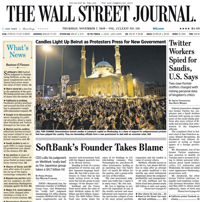 The Wall Street Journal – 07.11.2019 🇺🇸