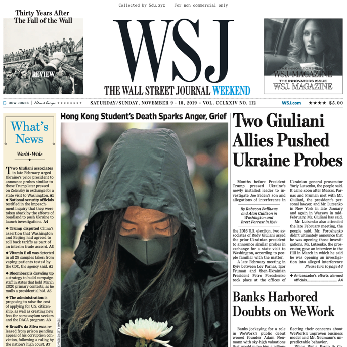 The Wall Street Journal - 09.11 - 10.11.2019 🇺🇸