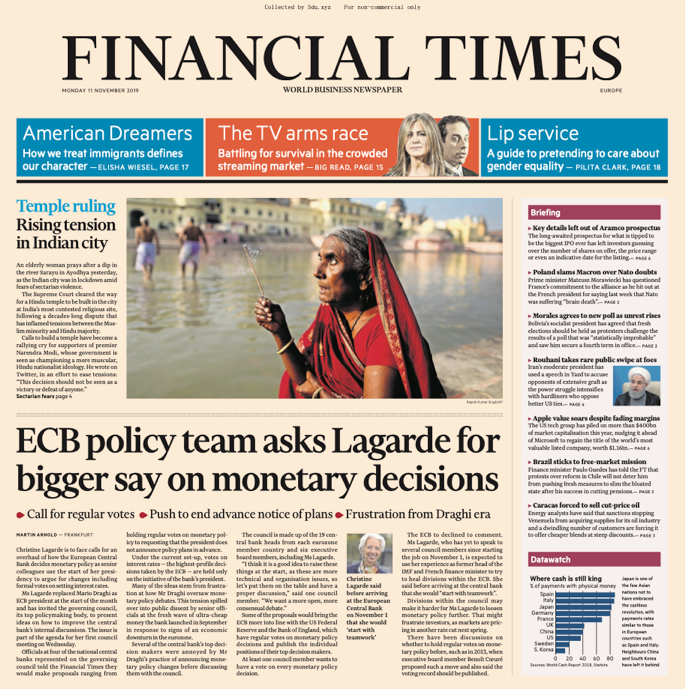 Financial Times Europe – 11.11.2019 🇪🇺