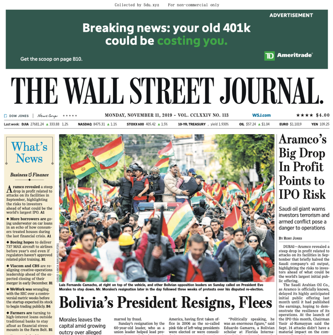The Wall Street Journal – 11.11.2019 🇺🇸