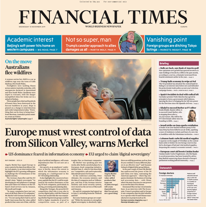 Financial Times Europe – 13.11.2019 🇪🇺