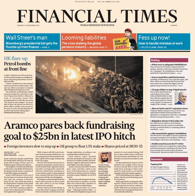 Financial Times Europe – 18.11.2019 🇪🇺