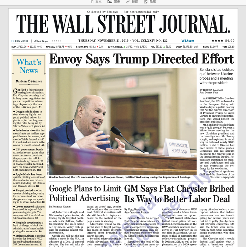 The Wall Street Journal – 21.11.2019 🇺🇸