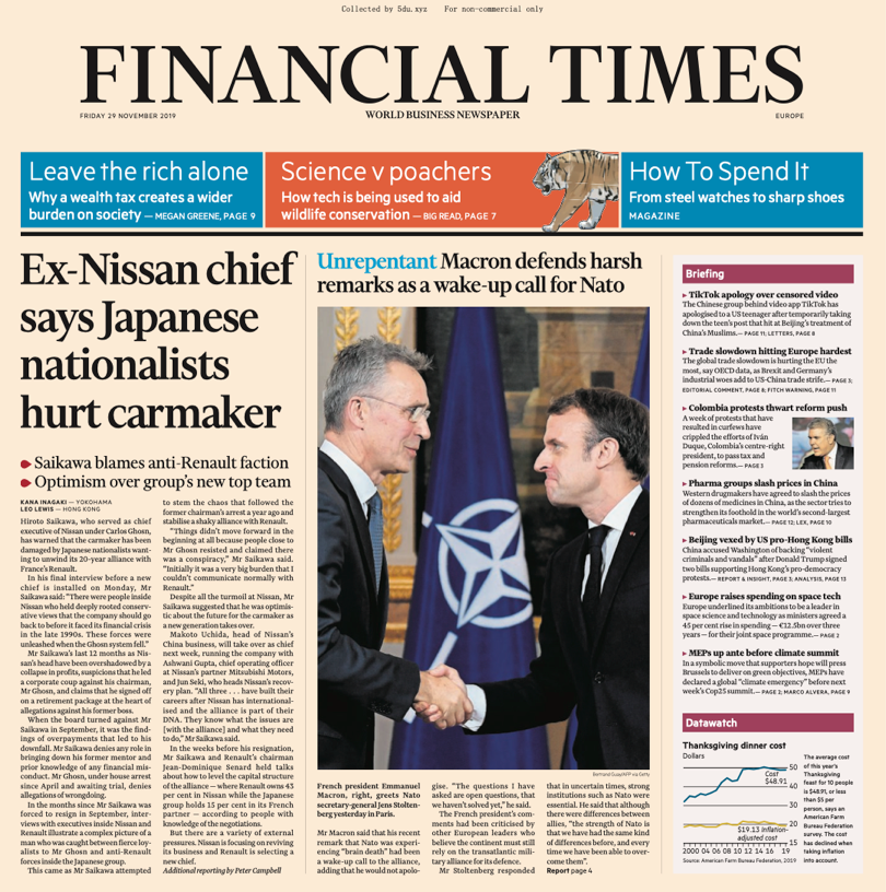 Financial Times Europe – 29.11.2019 🇪🇺