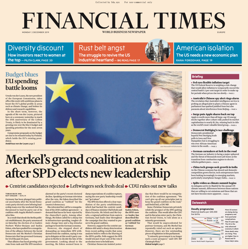 Financial Times Europe – 02.12.2019 🇪🇺