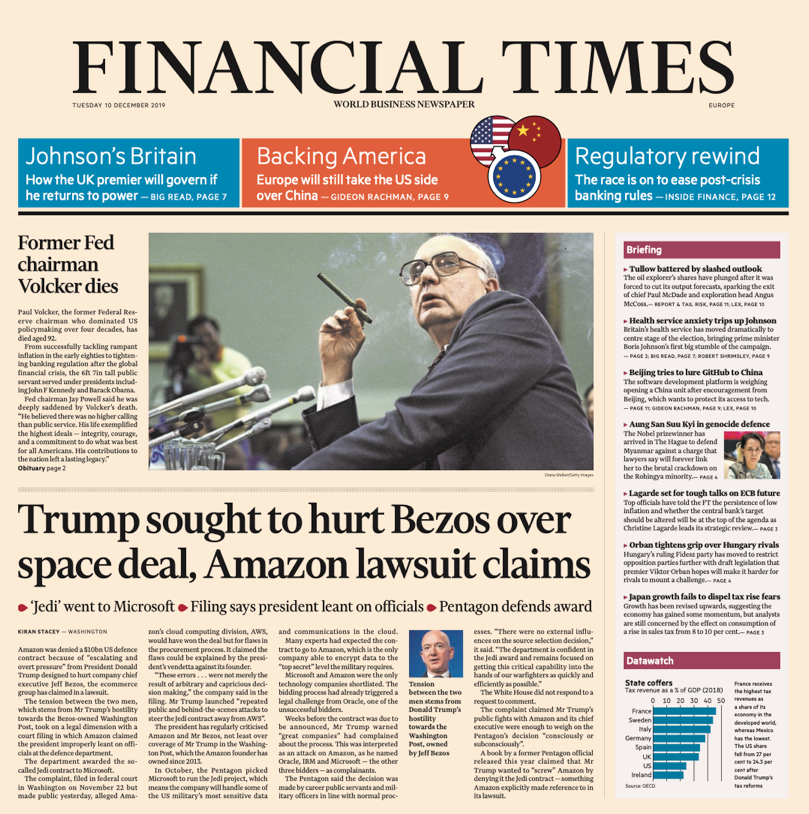 Financial Times Europe – 10.12.2019 🇪🇺