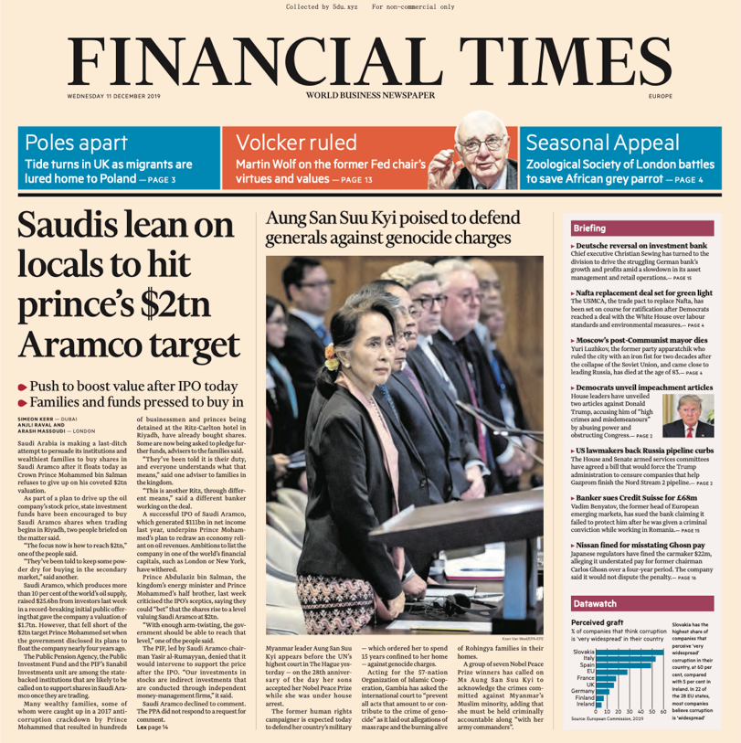 Financial Times Europe – 11.12.2019 🇪🇺