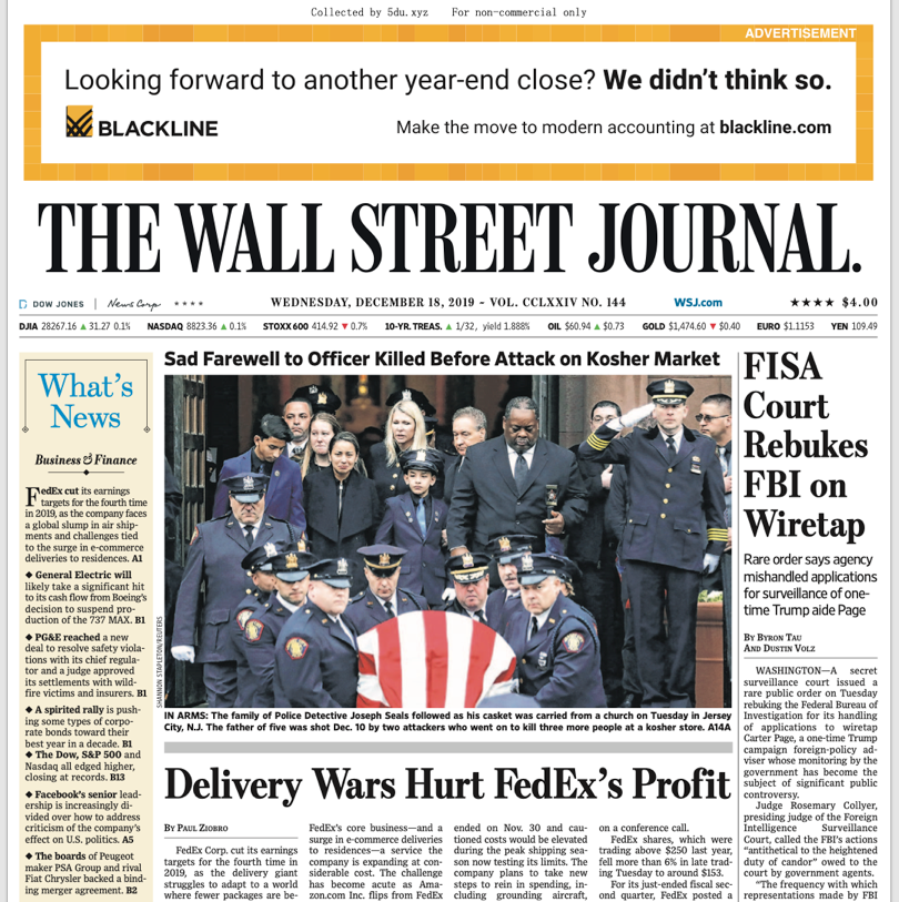 The Wall Street Journal – 18.12.2019 🇺🇸