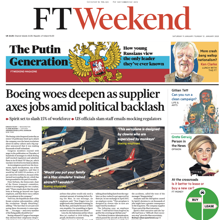 Financial Times UK - 11.01 - 12.01.2020 🇬🇧