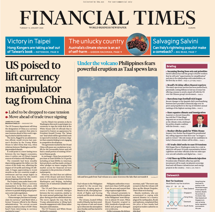 Financial Times Europe – 14.01.2019 🇪🇺