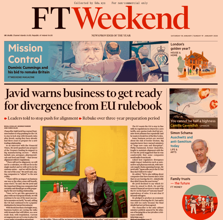 Financial Times UK - 18.01 - 19.01.2020 🇬🇧