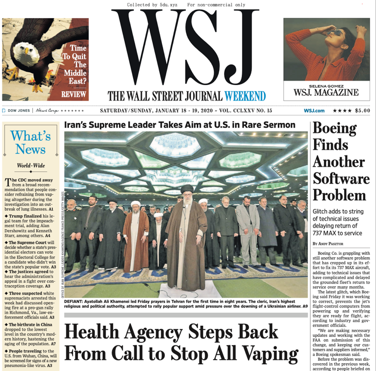 The Wall Street Journal - 18.01 - 19.01.2020 🇺🇸